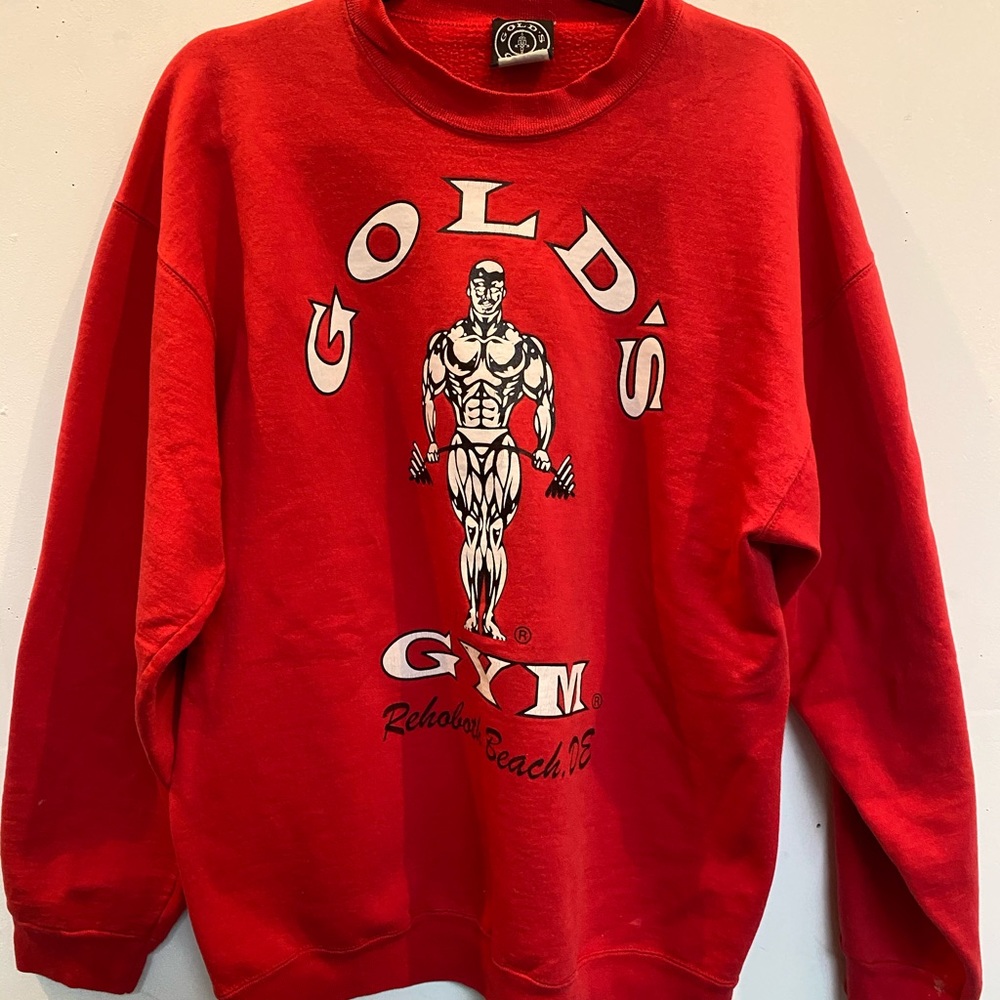 Vintage 80s Red Golds Gym Sweatshirt XL